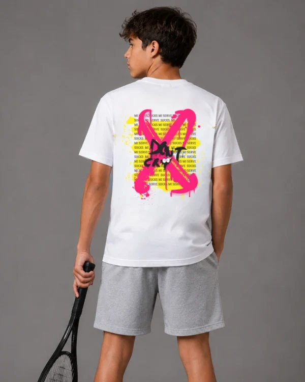 TENNIS T-SHIRT - MI SERVE SUCKS KIDS