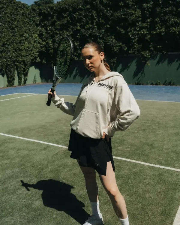 tennis-zip-hoodie TENNIS ZIP HOODIE CREAM - ALWAYS PUSHING HARDER