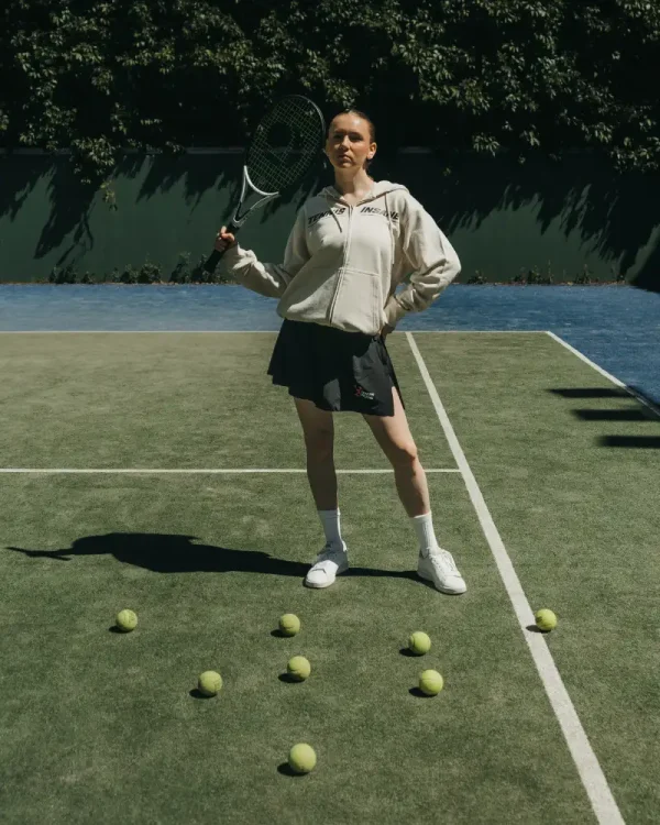 tennis-zip-hoodie-girl TENNIS ZIP HOODIE CREAM - ALWAYS PUSHING HARDER