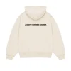 TENNIS ZIP HOODIE CREAM - ALWAYS PUSHING HARDER